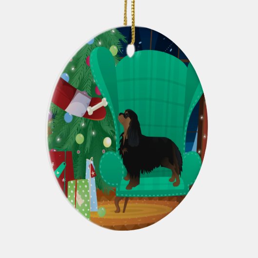 Cavalier King Charles Spaniel - Weihnachtsgeschenk Keramik Ornament (Rechts)