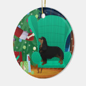Cavalier King Charles Spaniel - Weihnachtsgeschenk Keramik Ornament (Links)
