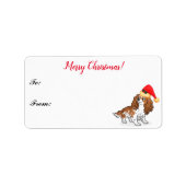 Cavalier King Charles Spaniel Weihnachtsgeschenk-T Adressaufkleber (Vorne)