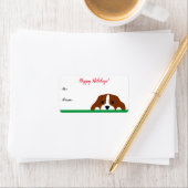 Cavalier King Charles Spaniel Weihnachtsgeschenk-T Adressaufkleber (Insitu)