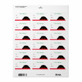 Cavalier King Charles Spaniel Weihnachtsgeschenk-T Adressaufkleber (Vorne)