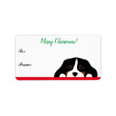Cavalier King Charles Spaniel Weihnachtsgeschenk-T Adressaufkleber (Vorne)