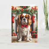 Cavalier King Charles Spaniel Weihnachtsgrüeting Karte (Vorderseite)