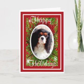 Cavalier King Charles Spaniel Weihnachtskarte Feiertagskarte