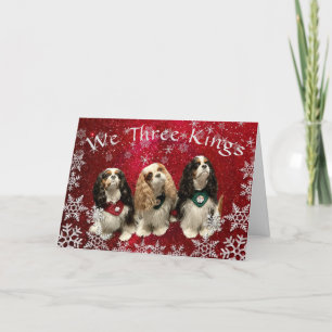 Cavalier King Charles Spaniel Weihnachtskarte Feiertagskarte