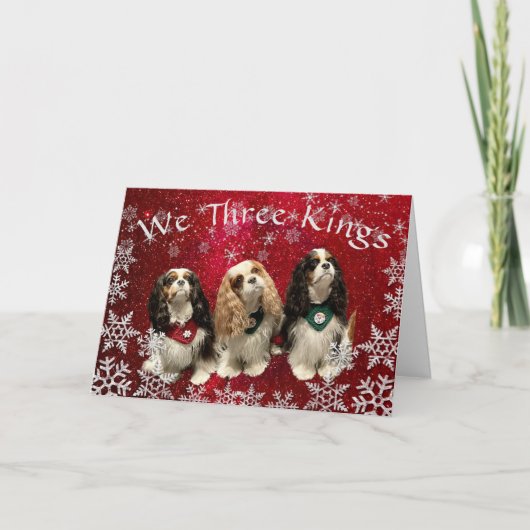 Cavalier King Charles Spaniel Weihnachtskarte Feiertagskarte (Vorderseite)