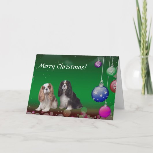 Cavalier King Charles Spaniel Weihnachtskarte Karte (Vorderseite)