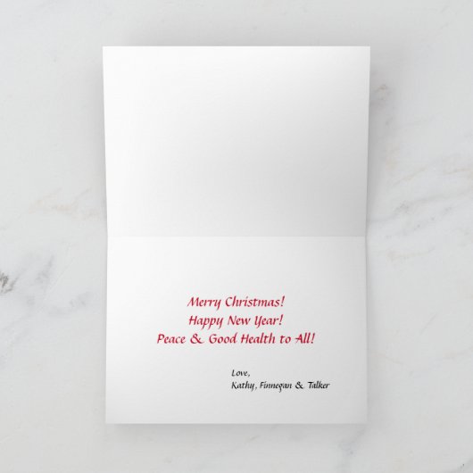 Cavalier King Charles Spaniel Weihnachtskarte Karte (Innenseite)