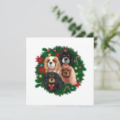 Cavalier King Charles Spaniel Weihnachtskarten Feiertagskarte (Stehend Vorderseite)
