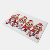 Cavalier King Charles Spaniel Weihnachtskleid Fußmatte (Schrägansicht)