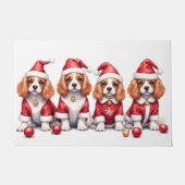 Cavalier King Charles Spaniel Weihnachtskleid Fußmatte (Vorderseite)