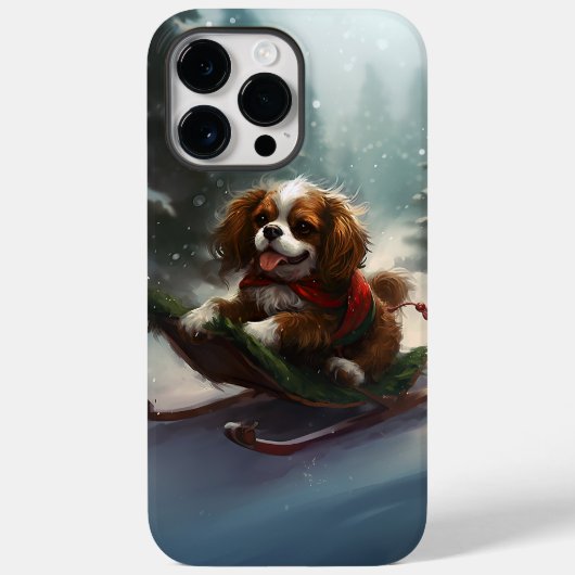 Cavalier King Charles Spaniel Weihnachtsschnee Case-Mate iPhone Hülle (Rückseite)