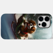 Cavalier King Charles Spaniel Weihnachtsschnee Case-Mate iPhone Hülle (Rückseite (Horizontal))