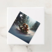 Cavalier King Charles Spaniel Weihnachtsschnee Geschenkanhänger (Beispiel)
