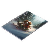 Cavalier King Charles Spaniel Weihnachtsschnee Notizblock (Linke Seite)