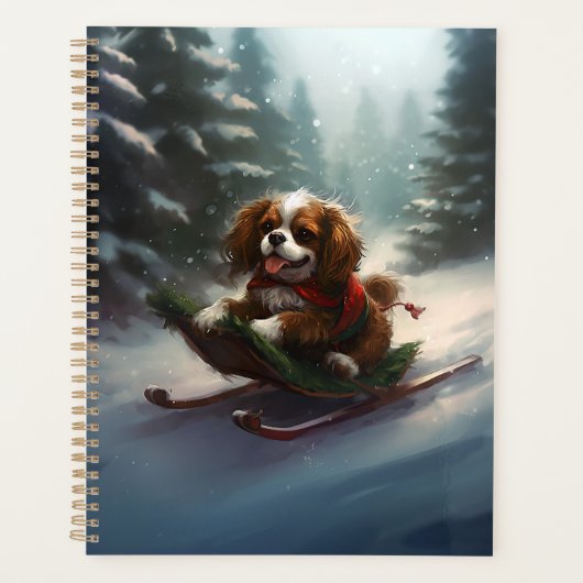 Cavalier King Charles Spaniel Weihnachtsschnee Planer (Vorderseite)