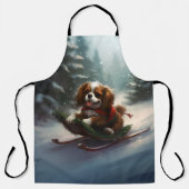 Cavalier King Charles Spaniel Weihnachtsschnee Schürze (Vorderseite)
