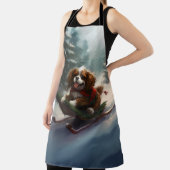 Cavalier King Charles Spaniel Weihnachtsschnee Schürze (InSitu)