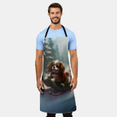 Cavalier King Charles Spaniel Weihnachtsschnee Schürze (Getragen)