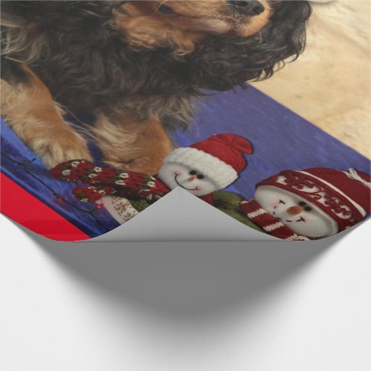 Cavalier King Charles Spaniel Weihnachtsverpackung Geschenkpapier (Ecke)