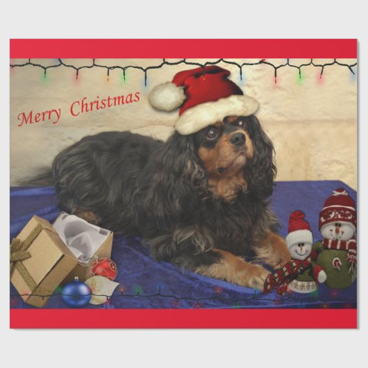 Cavalier King Charles Spaniel Weihnachtsverpackung Geschenkpapier (Flach)