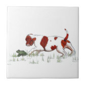 Cavalier King Charles Spaniel Welpe CKC Fliese (Vorderseite)