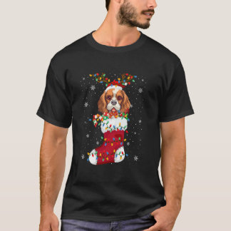Cavalier King Charles Spaniel Welpe Hund in Socken T-Shirt