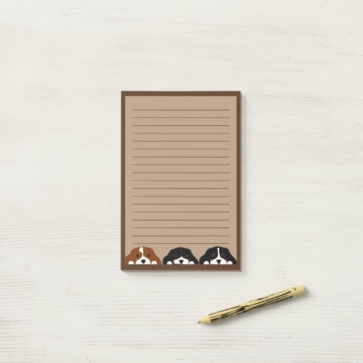 Cavalier King Charles Spaniel Welpe Hund Post-it Klebezettel (Auf Schreibtisch)