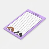 Cavalier King Charles Spaniel Welpe Hund Post-it Klebezettel (angewinkelt)