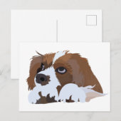 Cavalier King Charles Spaniel Welpe Postkarte (Vorne/Hinten)