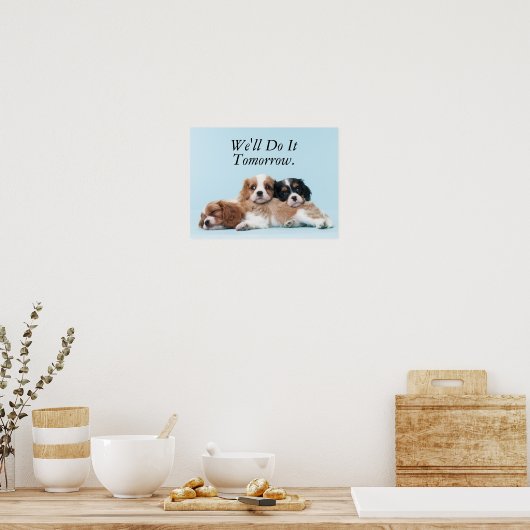 Cavalier King Charles Spaniel Welppies Poster (Küche)