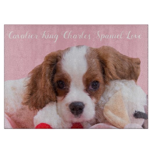 Cavalier King Charles Spaniel Welppy Cutting Board Schneidebrett (Vorderseite)
