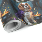 Cavalier King Charles Spaniel Whimsical Halloween Geschenkpapier (Rolleneckpunkt)