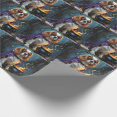 Cavalier King Charles Spaniel Whimsical Halloween Geschenkpapier (Ecke)