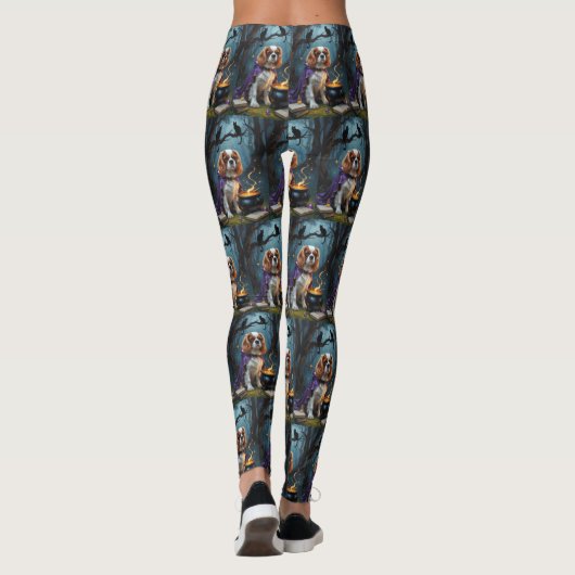 Cavalier King Charles Spaniel Whimsical Halloween Leggings (Rückseite)