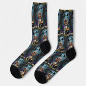 Cavalier King Charles Spaniel Whimsical Halloween Socken (Linkes Detail)