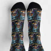 Cavalier King Charles Spaniel Whimsical Halloween Socken (Oben)