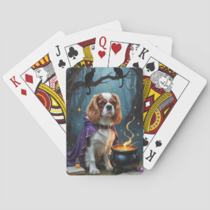 Cavalier King Charles Spaniel Whimsical Halloween Spielkarten