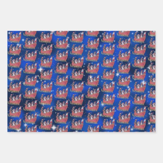 Cavalier King Charles Spaniel Winter Holiday Geschenkpapier Set (Vorderseite 3)