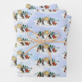 Cavalier King Charles Spaniel Winter Holiday Geschenkpapier Set (Beispiel)