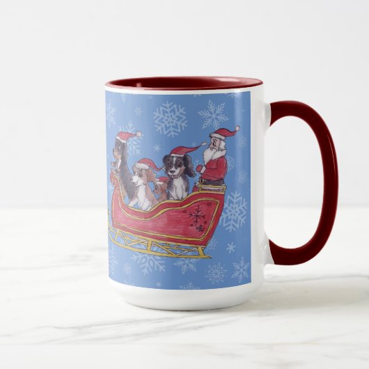 Cavalier King Charles Spaniel Winter Holiday  Tasse (Rechts)