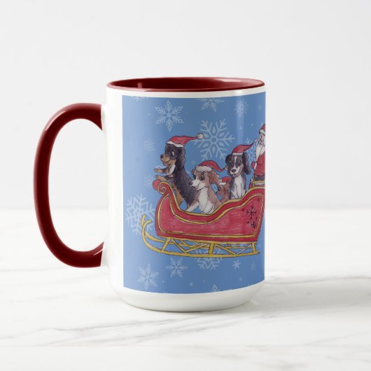 Cavalier King Charles Spaniel Winter Holiday  Tasse (Links)