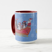 Cavalier King Charles Spaniel Winter Holiday  Tasse (Vorderseite Links)