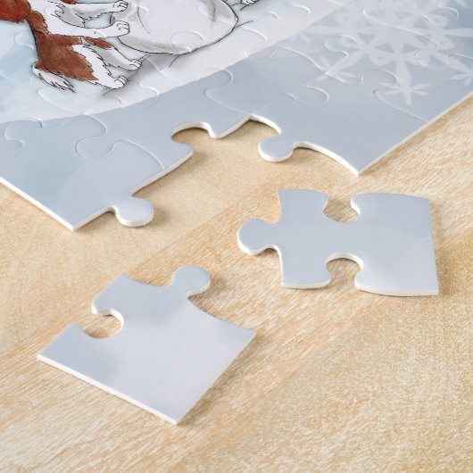 Cavalier King Charles Spaniel Winter Puzzle (Seite)