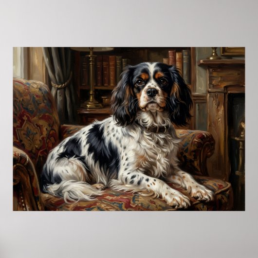 Cavalier King Charles Spaniel Wohnzimmer Poster (Vorne)