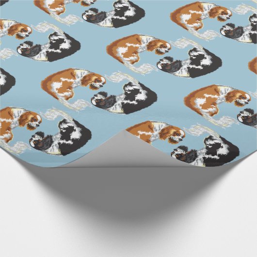 cavalier king charles spaniel wrapper geschenkpapier (Ecke)