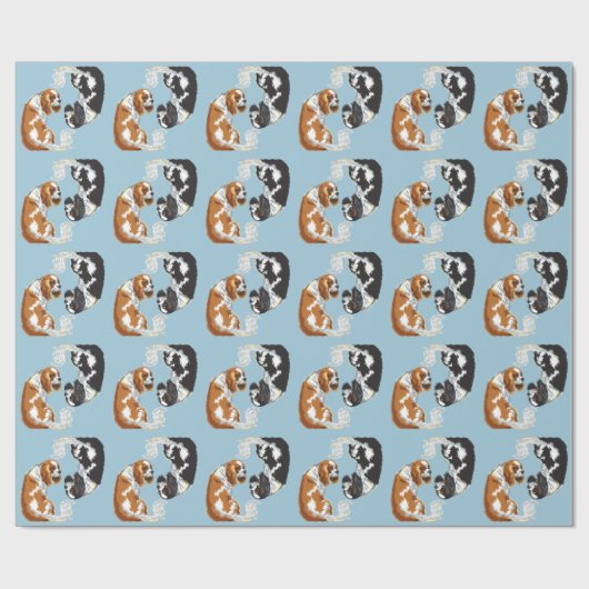 cavalier king charles spaniel wrapper geschenkpapier (Flach)