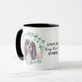 Cavalier King Charles Spaniel Wreath Tasse (Vorderseite Links)