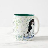 Cavalier King Charles Spaniel Zwei-Tone-Kaffee-Tas Zweifarbige Tasse (VorderseiteRechts)