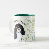 Cavalier King Charles Spaniel Zwei-Tone-Kaffee-Tas Zweifarbige Tasse (Vorderseite Links)